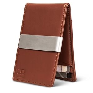 Brown Leather Money Clip